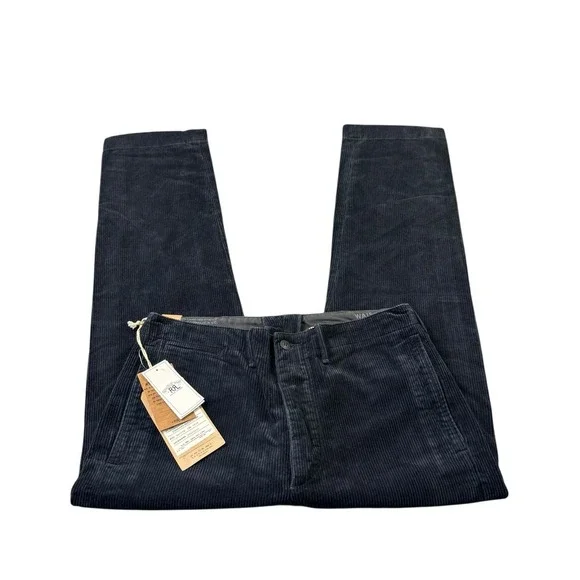 RRL Ralph Lauren Blue Corduroy Officer Men's Pants Size 33x30 NWT - Picture 2 of 8